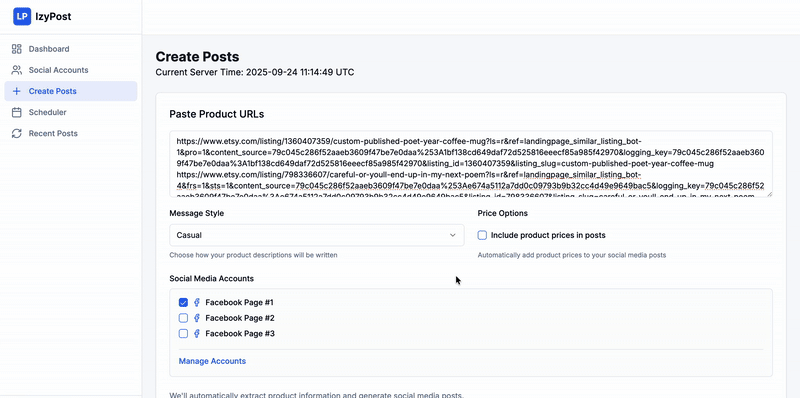 lzyPost Etsy integration preview