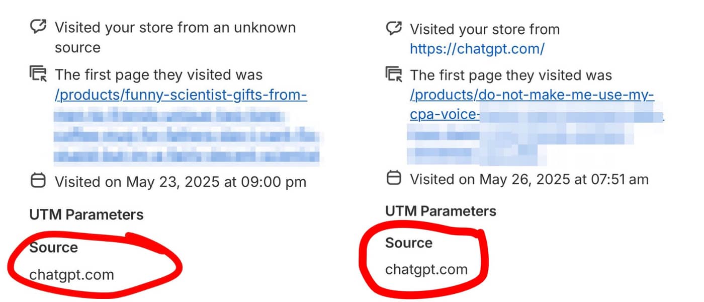 ChatGPT orders in Shopify dashboard