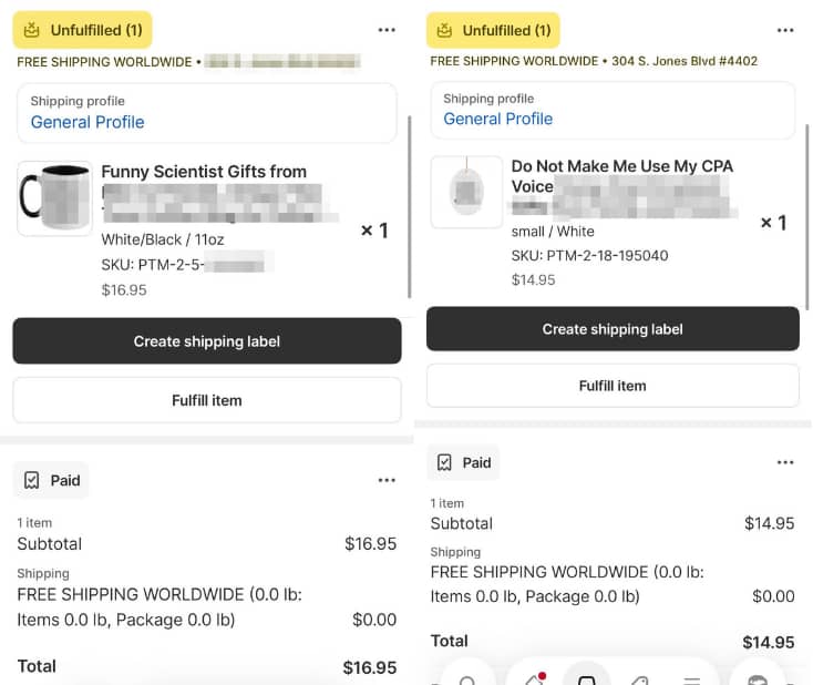 Products that were ordered via ChatGPT