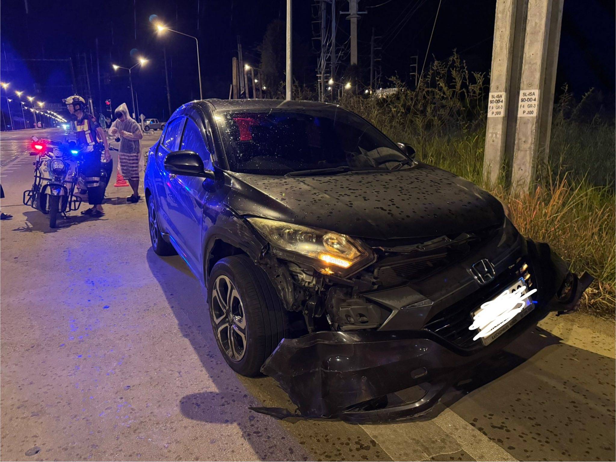 Car damage after the crash